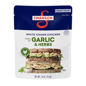 Swanson Garlic and Herb White Chunks Fully Cooked Chicken, Ready to Eat